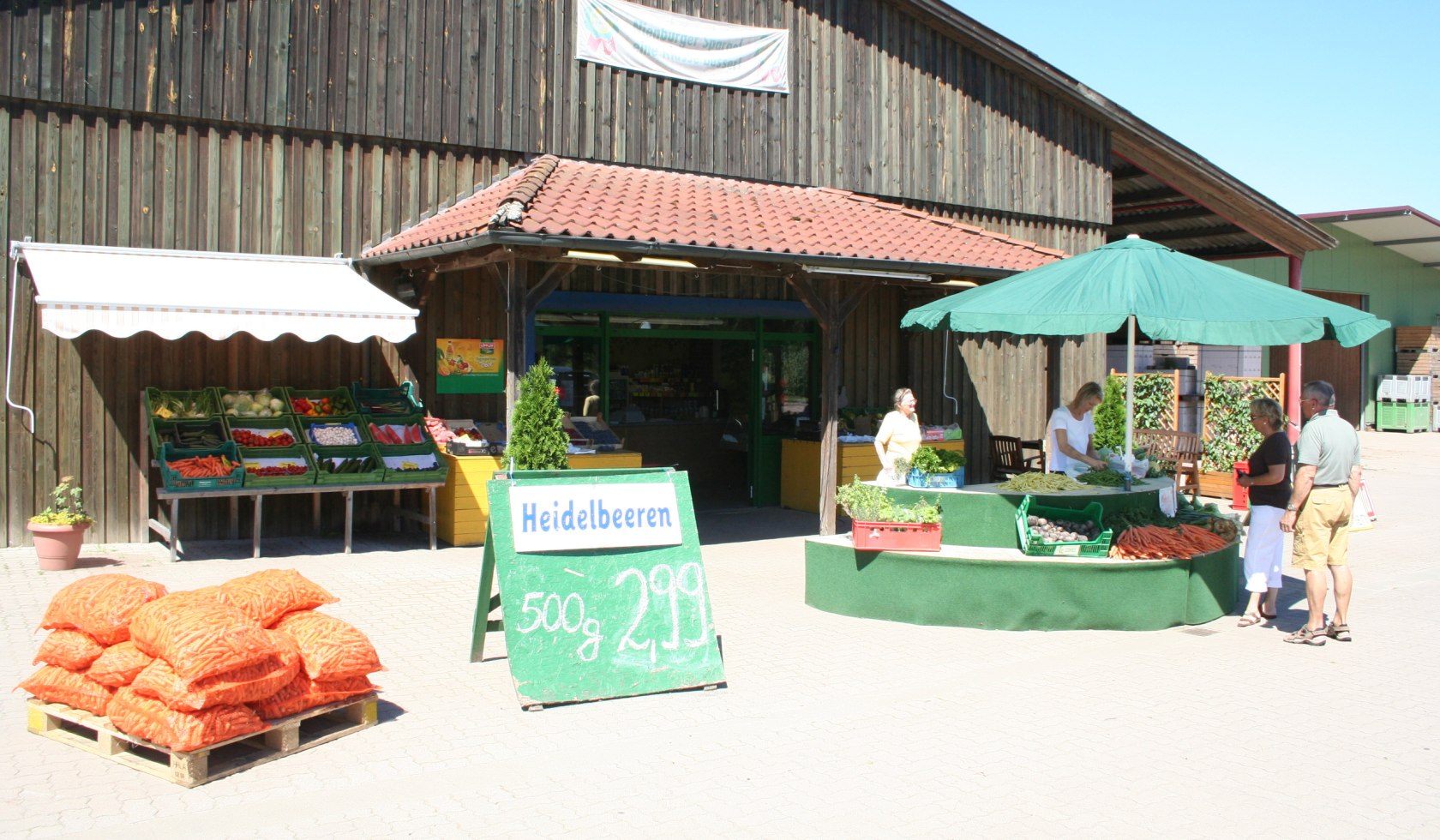 Gårdbutik med salg af blåbær i Mittelweser-regionen, © Mittelweser Touristik GmbH
