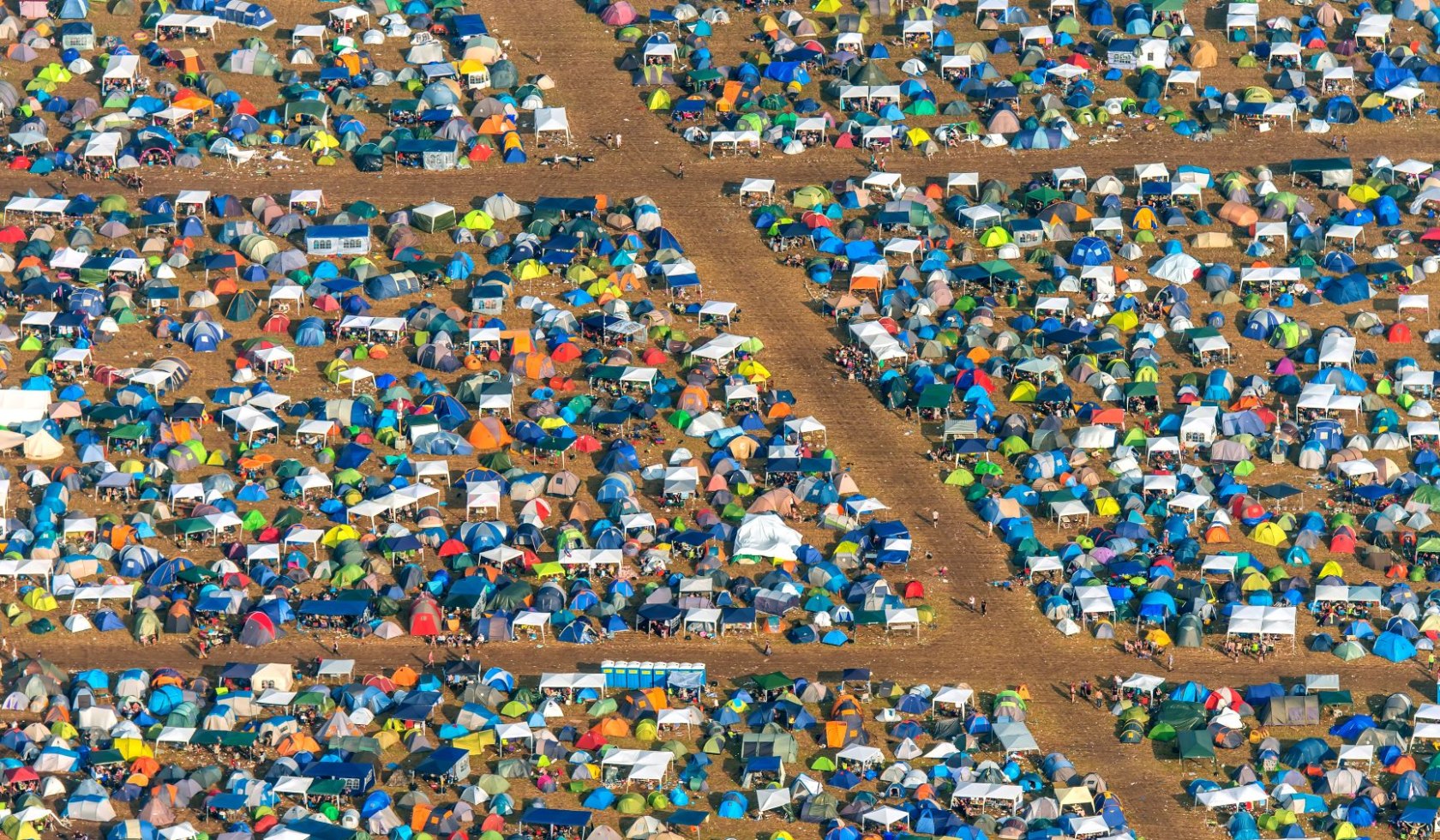  Deichbrand Festival Campingudsigt fra luften, © Martin Elsen