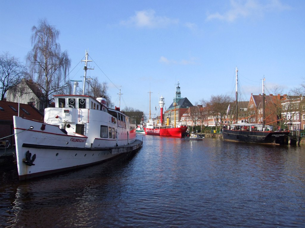 På Ratsdelft i Emden, den gamle historiske havnesektion, © Ostfriesland Tourismus GmbH