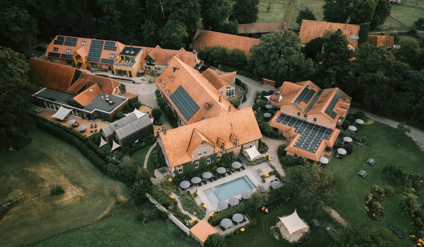 LandhausAverbeck_luftfoto, © Landhaus Averbeck