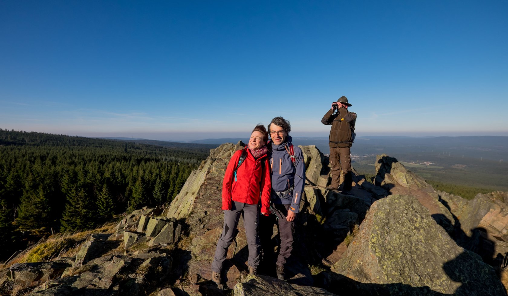 Ranger guidet tur på Wolfwarte, © Nationalpark Harz / dietrichkuehne.com