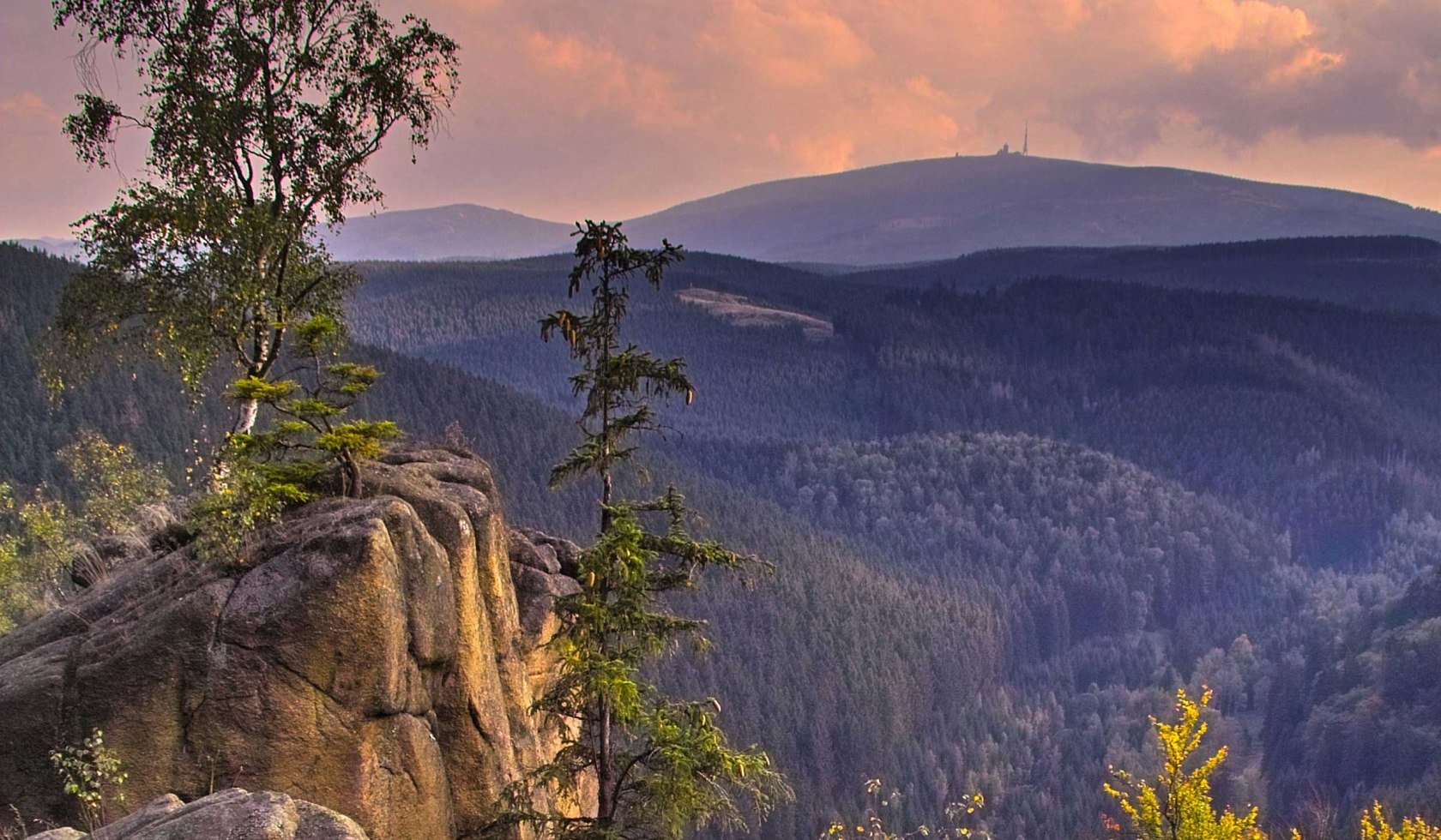 Udsigt fra Rabenklippe i Harzen, © Nationalpark Harz / Christian Wiesel