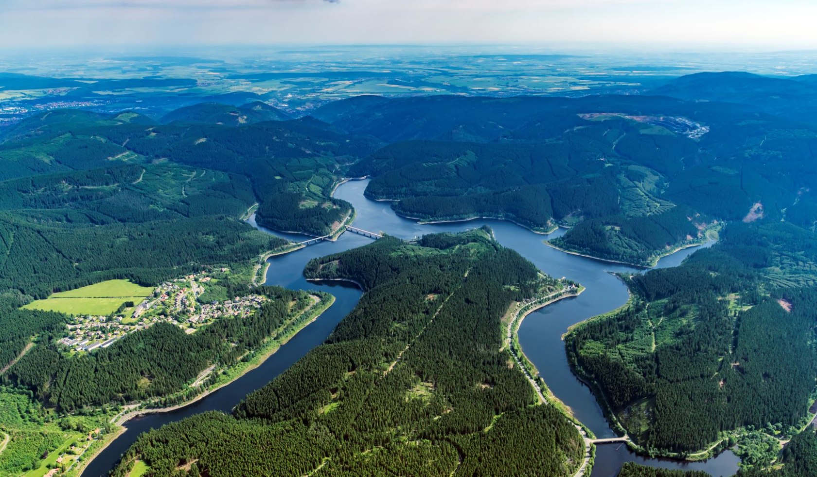  Oker reservoir Harz luftfoto, © Martin Elsen