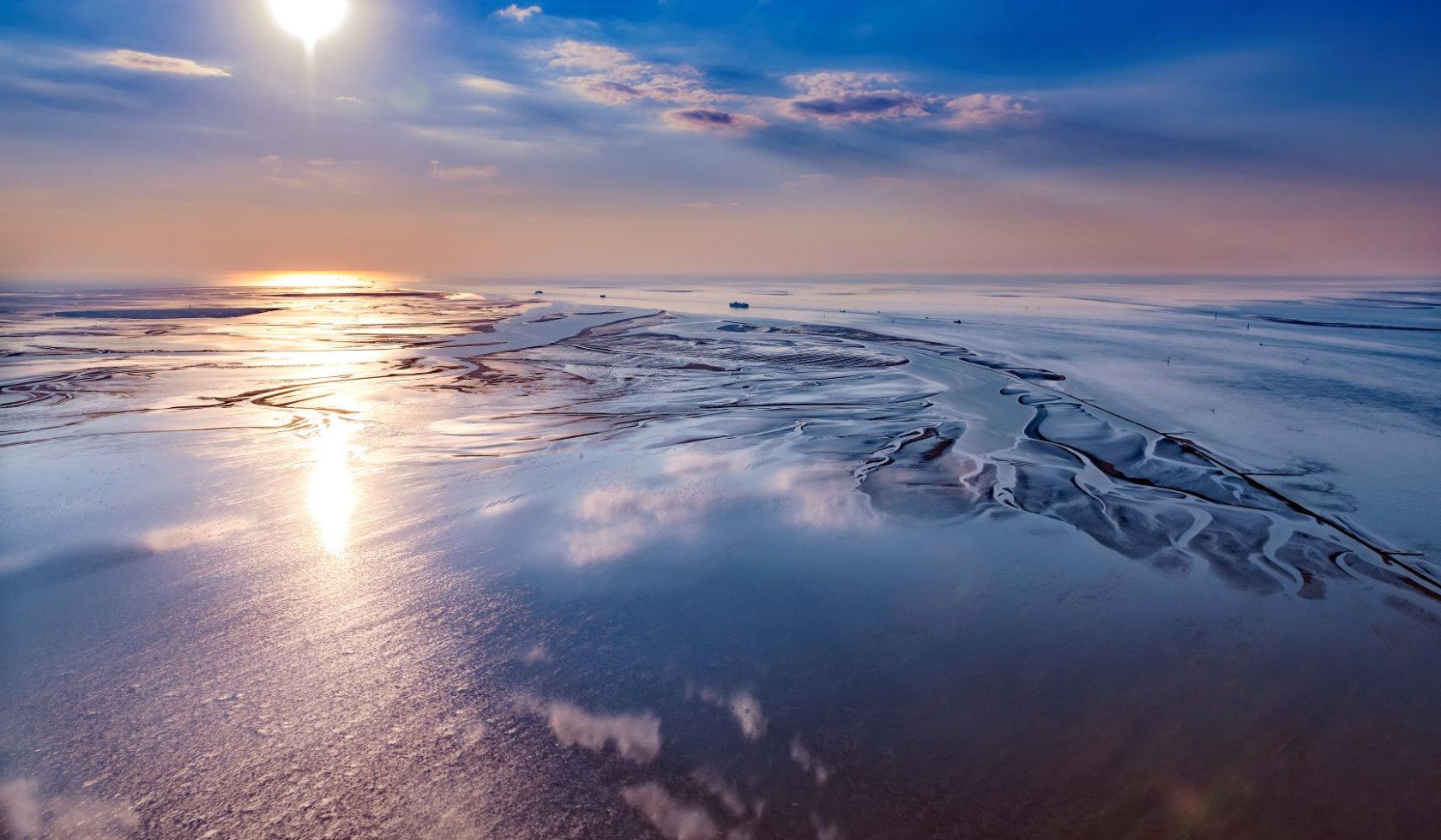 Verdens naturarv Vadehavet Cuxhaven luftfoto, © Martin Elsen