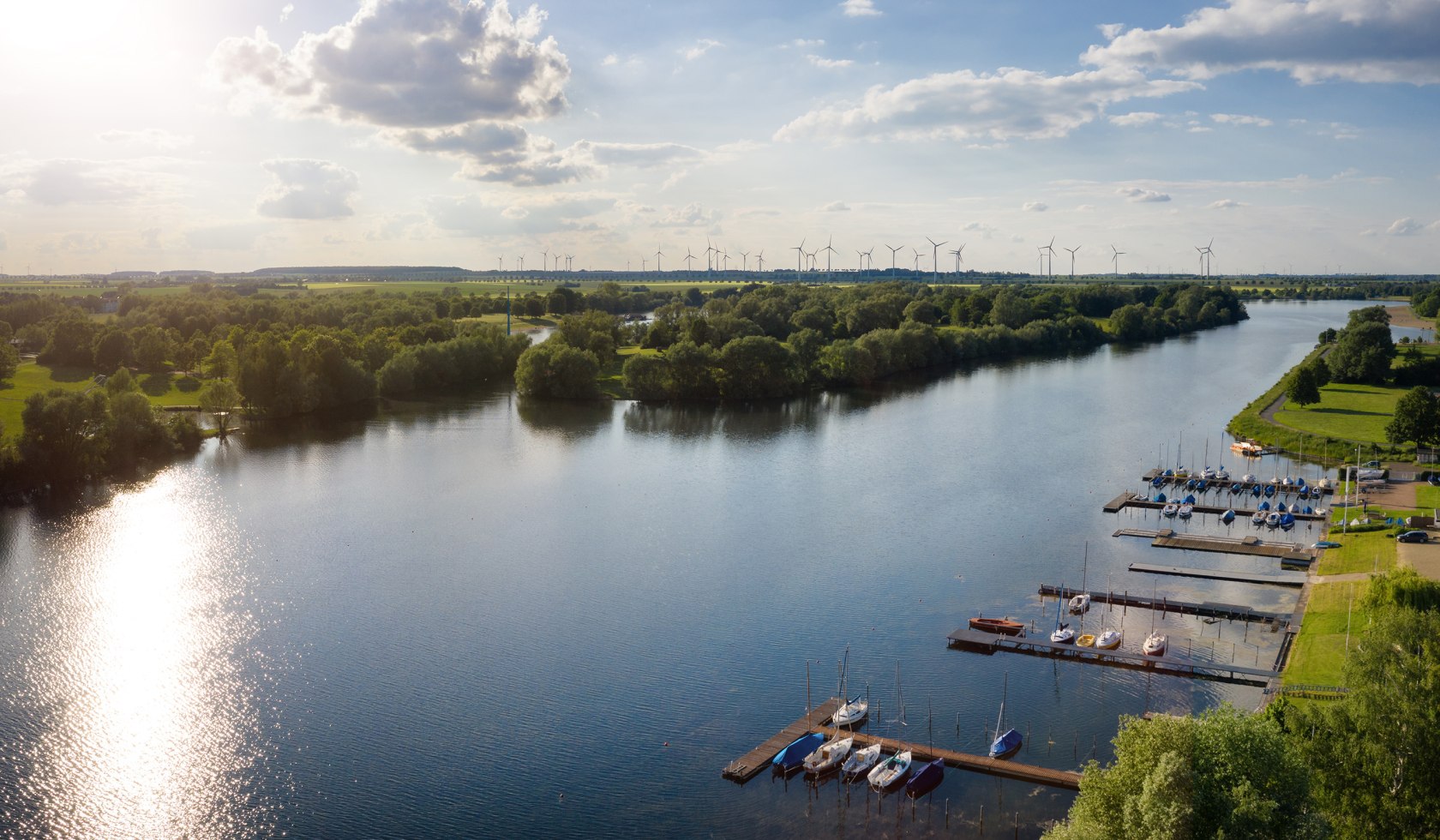 Luftfoto Salzgittersee, © Stadt Salzgitter / Andre Kugellis