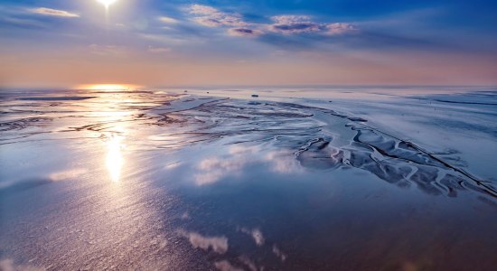 Verdens naturarv Vadehavet Cuxhaven luftfoto, © Martin Elsen