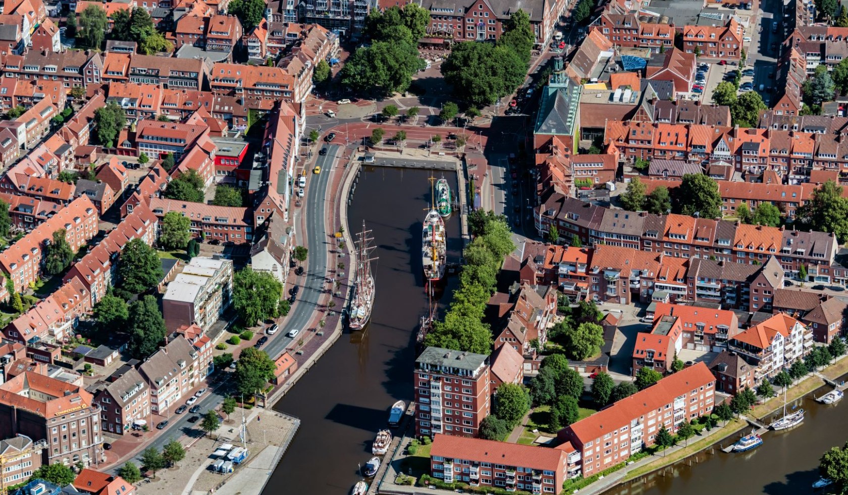 Byhavn Emden luftfoto, © Martin Elsen