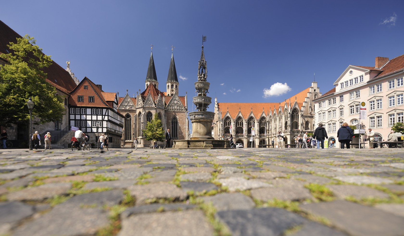 De oude stadsmarkt met zijn fontein, © Braunschweig Stadtmarketing GmbH / Daniel Möller