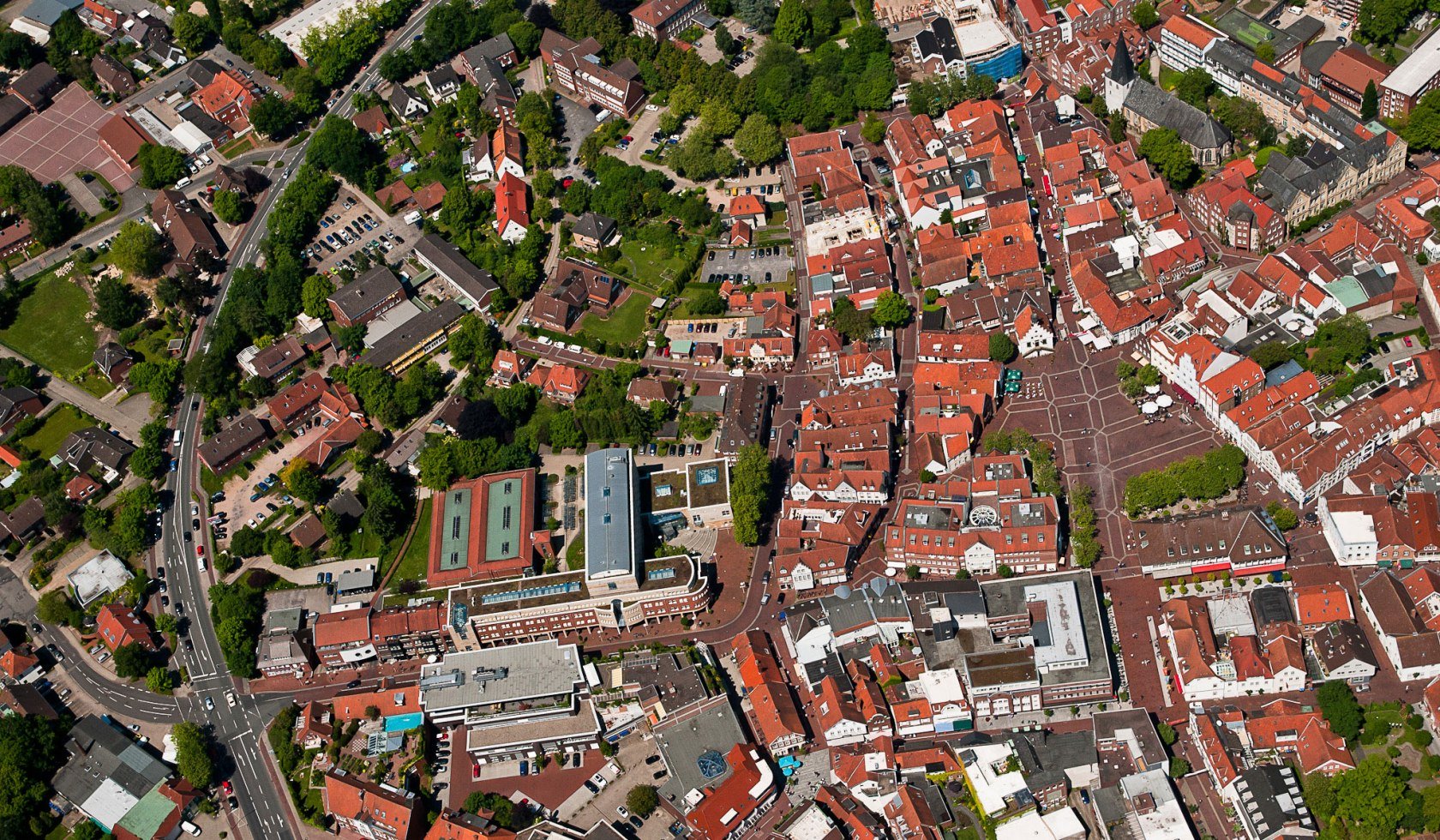 Lingen ovenfra, © Lingen Wirtschaft + Tourismus GmbH / Helmut Kramer
